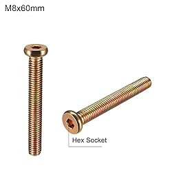 uxcell M8x60mm Furniture Screw Hex Socket Machine