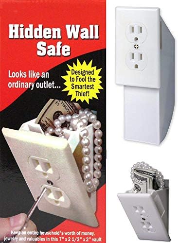 Starimac Hidden Wall Safe, Home Security Secret Stash False Electrical Plug - Diversion Safe - Outlet Safe - Stash Box - Hide Valuables (1 Pack)