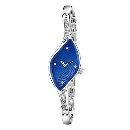 RTAD New Stylish Silver with Blue dial Attractive Diamond Studded Watch for Women Watch - for Girls