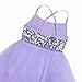 TiaoBug Girls Sequins Ballet Tutu Dress Shiny Sparkle Ballerina Dance Costumes Gymnastics Leotard Skirt Dancewear Purple 4-5