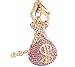 Jzcky Shzrp Fortune Bag Crystal Rhinestone Keychain Key Chain Sparkling Key Ring Charm Purse Pendant Handbag Bag Decoration Holiday Gift(Blue)