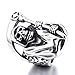 ZMY Home Fashion Stainless Steel Jewelry Rings Silver Grim Reaper Skull Ring for Men(11)