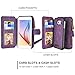 Galaxy S7 Case, CORNMI Wallet Case, 14 Card Slot Wrist Shoulder Strap Flip Leather Detachable Magnetic Wallet Case For Galaxy S7