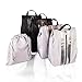 GYSSIEN Travel Shoes Bag Water Resistant Storage Organizer Bag Zipper Closure 4 Pack with Free Drawstring Bag