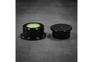 High Precision Aluminum Alloy Record Stabilizer, 50Hz LP Vinyl Turntable Weight Clamp with Bubble Level, Vibration Dampener f