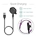 [Small Size 2.1CM Screen] TUSITA Charger Compatible with Garmin Forerunner 10 15 - USB Charging Cable 100cm - Smartwatch Accessories