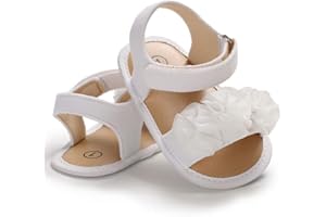 LAFEGEN Infant Baby Girls Summer Sandals Newborn Toddler First Walker Crib Dress Shoes