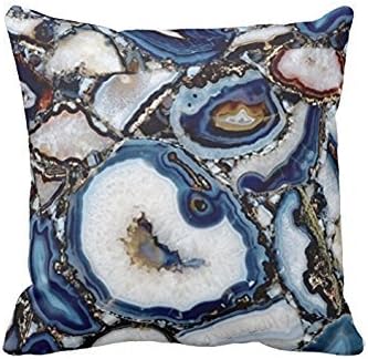 Chrystal Agate Precious Stone Print Throw Pillow Case