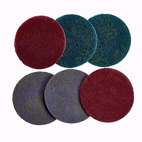 Jpettie Scrub Pads Drill Brush Cleaning Scrub Sponge Scouring Pad for Tile Bathroom Bathtub Floor Kitchen Scrub Brush Cleaning Kits 6 Pack