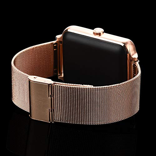 Bluetooth Smart Watch - WoCoo Rose Gold Sport Smart Wrist Watch Smartwatch Phone Fitness Tracker Pedometer Compatible iOS&Android - Thumbnail 3