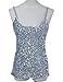 PrettyGuide Women Flashy Sequins All Over Front Spaghetti Strap Tank Top