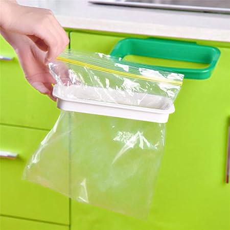 Generic Best Price Color Random Hanging Trash Rubbish Bag Holder Garbage Rack Cupboard Cabinet Storage Hanger 21 5x12 2x3 3cm Amazon Co Uk Kitchen Home