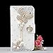 for Galaxy Grand Prime Case, Vandot 3in1 Accessories for Samsung Galaxy Grand Prime G530, Luxury Glitter Rhinestones Diamonds Butterfly PU Leather Flip Case Cover Wallet with Card Holders