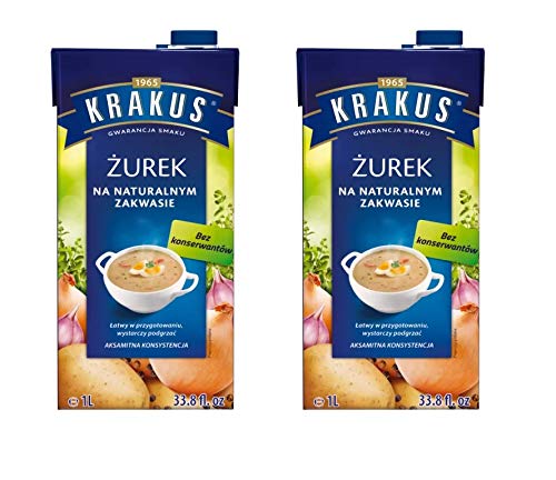 Krakus Sour Soup Tetra Pak 33 81 Fl Oz X 2 Pack Zupa Zurek Karton 1 L X 2 Pack Made In Poland Polish Traditional Easter Soup Amazon Com Grocery Gourmet Food
