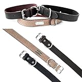Mighty Paw Leather Dog Collar, Super Soft Distressed Leather- Premium Quality, Modern Stylish Look