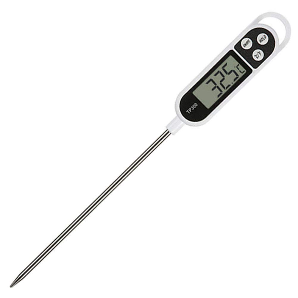 Cooking Thermometer,INRIGOROUS Digital Meat thermometer with Instant Read,Long Probe,Auto Off,LCD Screen Kitchen Thermometers for BBQ, Meat, Sugar, Milk, Water, Jam, Grill (1)
