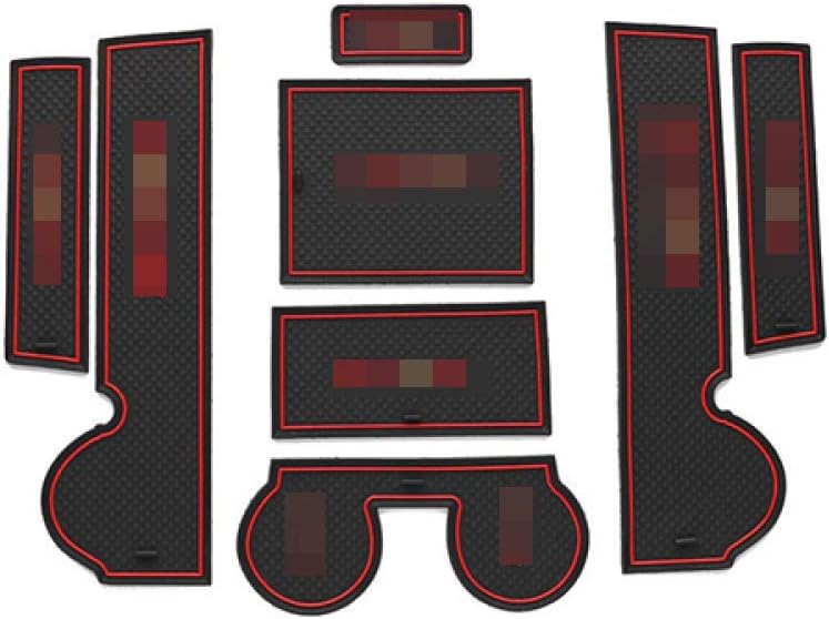 TAYDMEO Car Door Rubber Cup Cushion Slots Anti-slip Mat, For Mitsubishi Lancer Ralliart EVO X Galant Fortis EX 2008-2016
