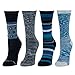 Kirkland Signature Womens Trail Sock Pack of 4, Assorted, Fits US shoe sizes 4-10