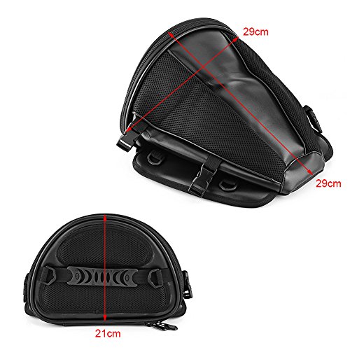 ixaer Motorcycle Backseat Saddle Tail Bags Bicycle Sports Waterproof Bike Cycling Basket Handle Bar Bag Back Seat Carry Bag Luggage Tail Bag (Black)