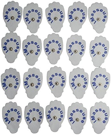 iMasseuse Premium Electronic Massager Replacement Reusable Pads 10 Pair (20 individual pads)