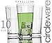 Circleware Pavillion Set of 10 Drinking Glasses, 17 Ounce