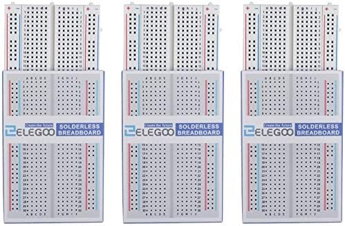 ELEGOO 3PCS 400 Points Breadboard Kit Solderless Breadboards Prototype Boards for Arduino Proto Shield Distribution Connecting Blocks - Image 3