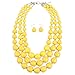 KOSMOS-LI Large 5 Colors Acrylic Beads Statement Strand Necklaces