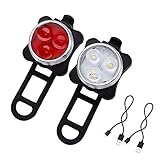 Xtreme Bright X-96 USB Rechargeable LED Bike Light SET-Bike Headlight and Taillight Combination, 650 mAh USB Rechargeable (Includes USB Cable),
