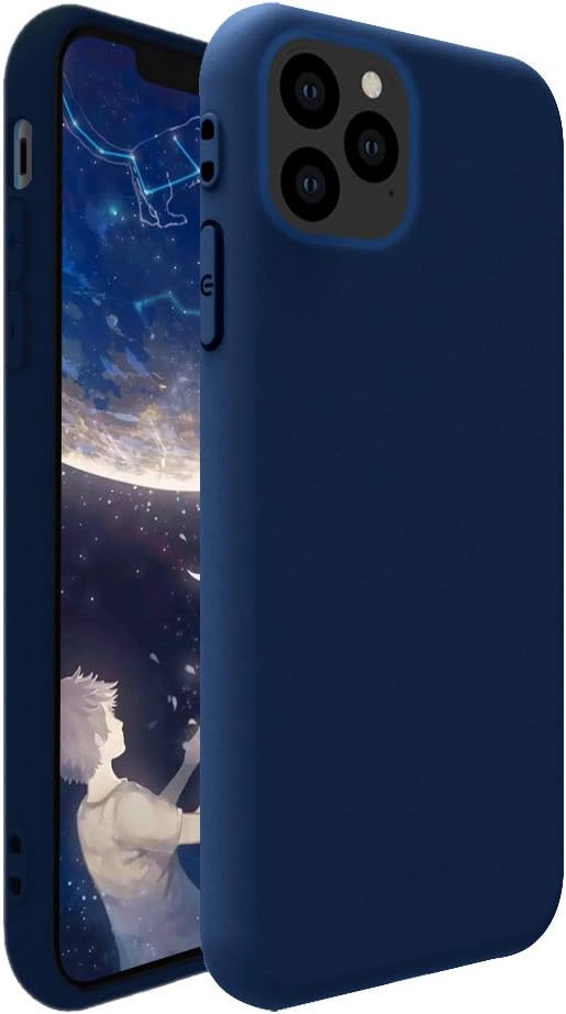 Pelipop iPhone 11 Pro Max Case,Slim Anti-Scratch Soft TPU Silicone Skin Frosted Protective iPhone Case for iPhone 11 Pro Max 6.5 inch(Dark Blue)