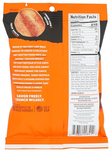 WILDE SNACKS CHIPS CHICKEN BUFFALO, 1 OUNCE (PACK OF 1)