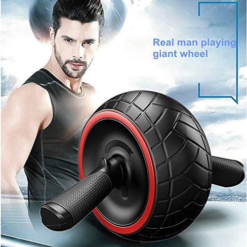 Staron  Abdominal Bomb Type Rubber Abdominal Muscle Roller Silent Giant Wheel - Exercise Wheel for Home Gym - Fitness Equipment & Accessories (Black) - Thumbnail 3