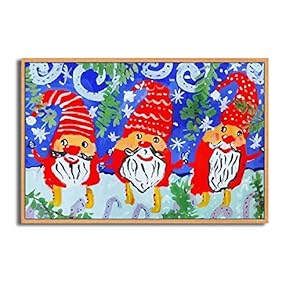 Framed Canvas Wall Art Merry Christmas Canvas Prints Home Artwork Decoration for Living Room,Bedroom - 16x24 inches