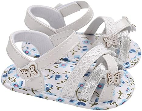 Baby Girls Butterfly Cross Strap Strappy Gladiator Flat Sandal Summer Crib Shoes