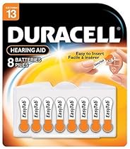 Duracell 1.4 Volt Zinc Air Hearing Aid Batteries Size 13 DA13B8 (8 Batteries)