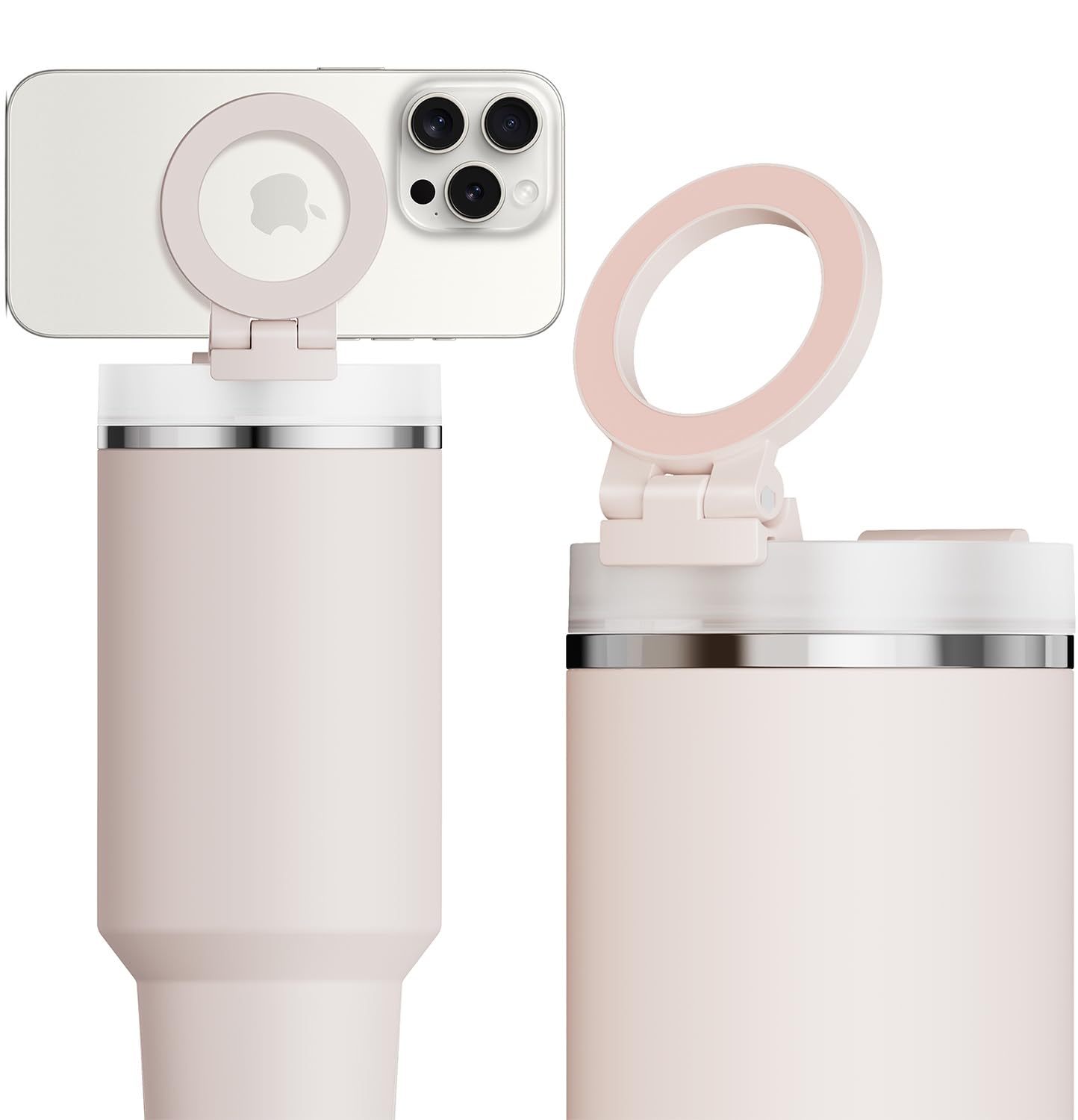 Photo 1 of ***MINOR CRACK*** Litaget for Stanley Cup Phone Holder with Magnetic Phone Holder for Quencher H2.0 FlowState Tumbler 40oz Foldable Stand Water Bottle Accessory Hands Free for All Phones Cases L(40)