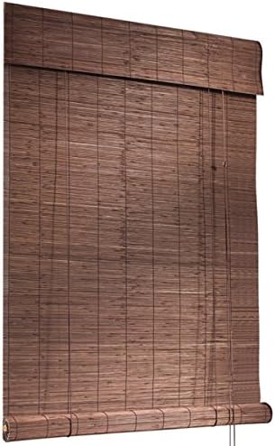 Wholespace Semi-private Bamboo Indoor/Outdoor Shade in Cocoa Finish, 36" x72"