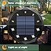 Leknes Solar Ground Lights，Upgrade Solar Powered Solar Garden Lights Solar Disk Lights Outdoor Waterproof Solar Landscape Lighting Auto on/Off with Sensor for Patio Pathway Garden Lawn Yard, 4 Pack