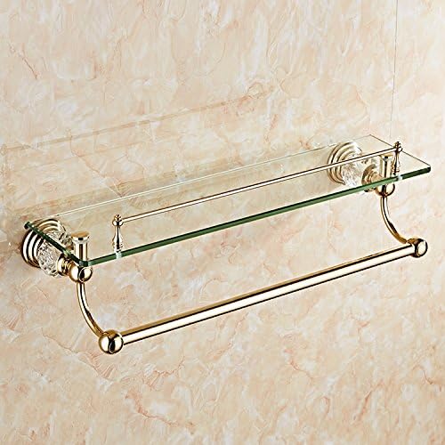 GYMNLJY Bathroom glass shelf Towel rack