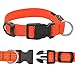 BSeen LED Dog Collar, USB Rechargeable Light Up Safety Pet Collar with 3 Glowing Modes & 3 Reflective Strings, Adjustable Soft Nylon Webbing, Great for Small Medium Large Dogs (Medium, Bright Orange)