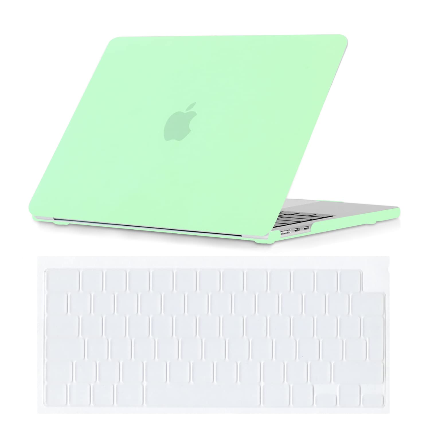 Se7enline Compatible with 2025 2024 2023 MacBook Air 15 inch case M4 M3 M2 Hard Laptop Cover for Mac Air 15.3-inch M4 M3 M2 Chip Model A2941/A3114/A3241 &Keyboard Protective Cover,Melon Green