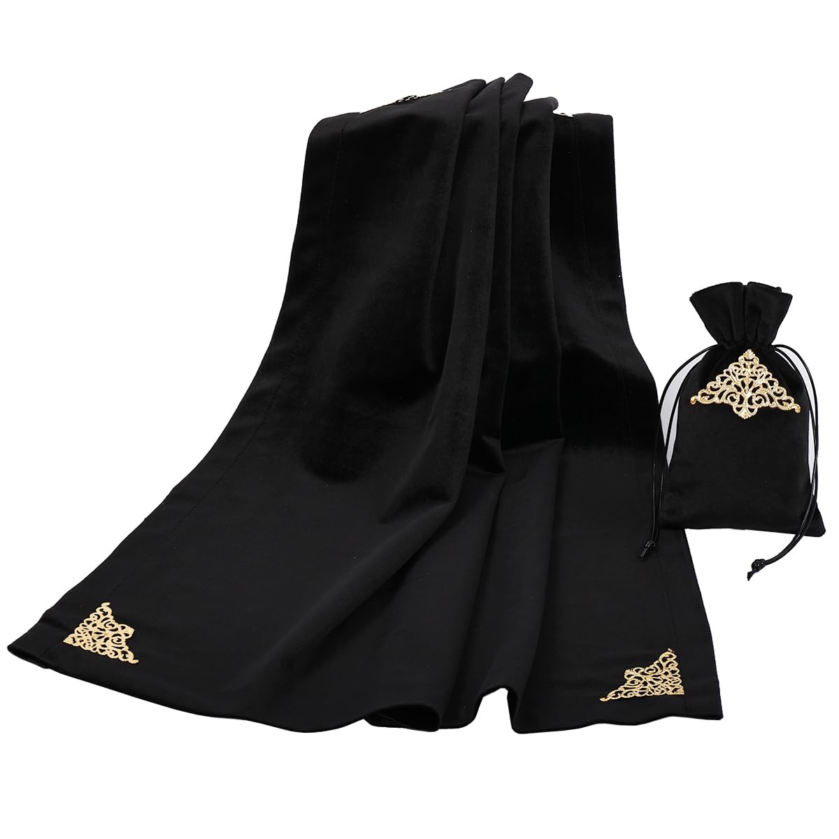 BLESSUME Altar Tarot Table Cloth for Reading Wicca Square Divination Velvet Cloth with Tarot Pouch — image 1