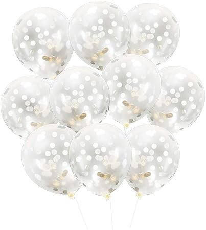 Amazon Frontier コンフェッティバルーン シルバーペーパー 紙吹雪 約30cm 風船 スティック 空気入れ 風船のみ 10個 風船 バルーン おもちゃ