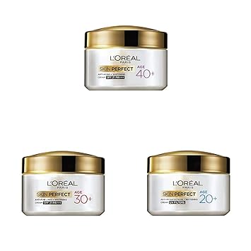 L'Oreal Paris Skin Perfect 40+ Anti-Aging Cream, 50g-L'Oreal Paris Skin Perfect 30+ Anti-Fine Lines Cream, 50g-L'Oreal Paris Skin Perfect 20+ Anti-Imperfections + Whitening Cream, 50g