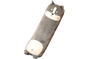 MUPI Long Plush Cute Body Pillows Cuddle Pillow Sleeping Big Pillows for Bed Kids Body Pillow Animal Shaped Pillow Boyfriend Pillow Toy Gift for Girlfriend （Husky 33 Inch ）