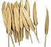 Piokio 50pcs Gold Feathers for Centerpiece, Cupcake Decorations, DIY Art and Craft
