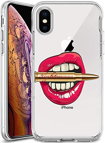 Phone Case iPhone Xs Max Dope Lips Nightmare，ChyFS Phone Clear Case，Crystal Protective Case iPhone Xs Max