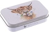 Wrendale Designs Daisy Coo Mini Tin 95x60x20mm Cow Illustration Storage view 3