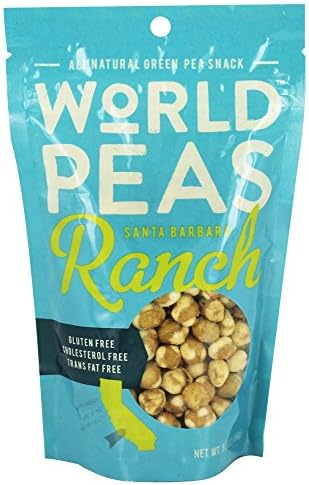 World Peas - All Natural Green Pea Snack Santa Barbara Ranch - 5.3 oz (pack of 2)