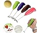 Drhob 1pc Kitchen Electric for Egg Beater Tool Handle for Egg Beater Milk Drink Coffee Shake Frother Whisk Mixer Foamer （Multicolor random, without batteries)