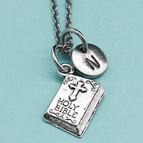 Bible necklace, bible charm, religious necklace
